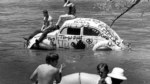 It was the race to see and the place to be seen in Atlanta throughout the 1970s. The Chattahoochee Raft Race brought out many strange items to float down the river. These crafts were banned in later races because many were abandoned in the river.