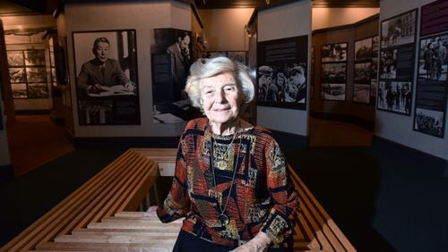 Eva Friedlander, 95, at the William Breman Jewish Heritage Museum in Atlanta.