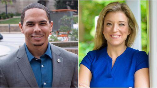 Democrats Jaha Howard, a pediatric dentist who lives in Smyrna, and Jen Jordan, an attorney living in the north Atlanta area, are vying for the seat vacated by Republican state Sen. Hunter Hill, who is running for governor.