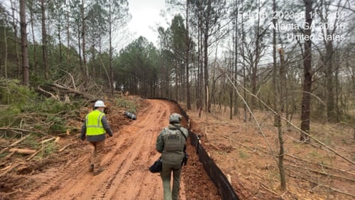 DeKalb County planning officials inspected Wednesday the site of Atlanta's future public safety training center.