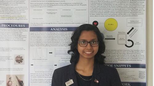 Asmi Kumar from Northwestern Middle School is one of three metro Atlanta students who are finalists in a national science competition.