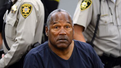In this May 14, 2013 file photo, O.J. Simpson sits during a break on the second day of an evidentiary hearing in Clark County District Court in Las Vegas.