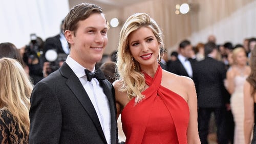 Ivanka Trump and husband Jared Kushner attend the 'Manus x Machina: Fashion In An Age Of Technology' Costume Institute Gala at Metropolitan Museum of Art on May 2, 2016 in New York City. (Photo by Mike Coppola/Getty Images for People.com)