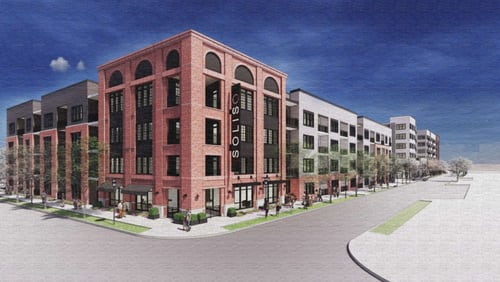 Sugar Hill will vote whether to approve a mixed-use development that includes about 300 high-end apartments, retail space and a parking deck. (Courtesy City of Sugar Hill)
