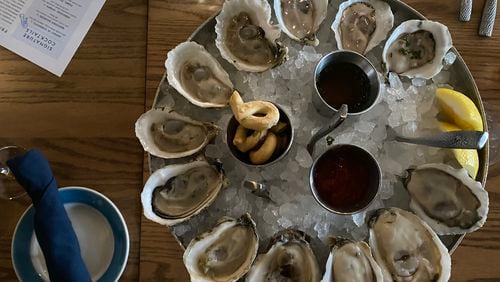 The daily changing oyster selection is a highlight at Alici. Orders come with fennel crackers, as well as house-made cocktail and Champagne mignonette sauces. Ligaya Figueras/ligaya.figueras@ajc.com