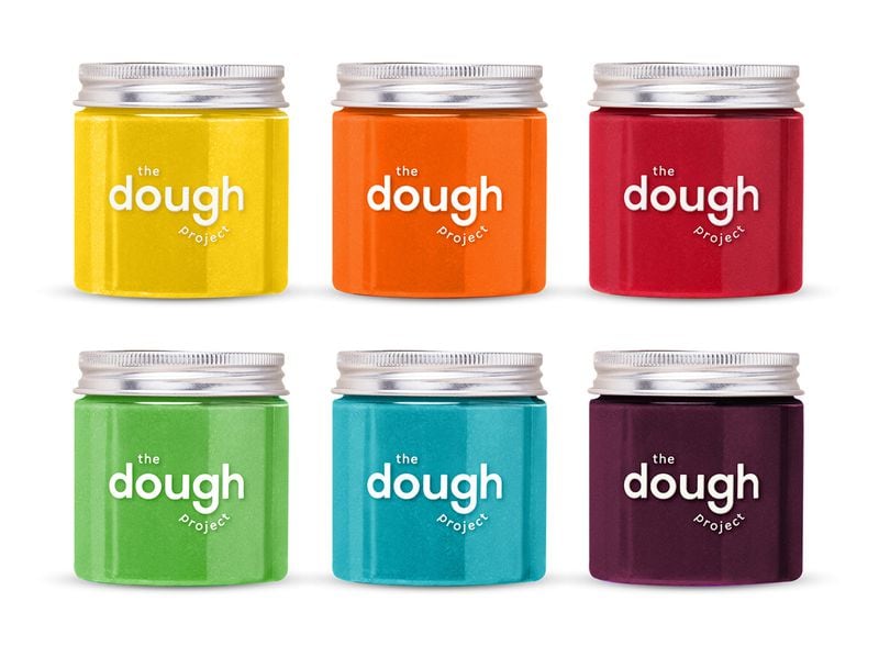 Kids can get creative with all-natural plant-based colorful jars of dough.
Courtesy of The Dough Project