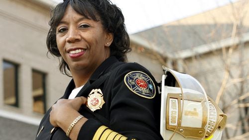 Rosemary Roberts Cloud, seen here in 2006, was the first female African-American fire chief in the country. A two decades-plus veteran of the Atlanta Fire Department, she became chief in East Point in 2002 and stayed in the job until 2015. AJC FILE PHOTO