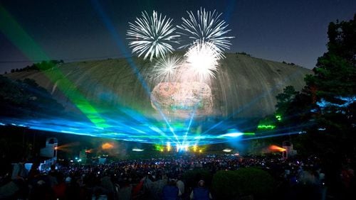 Stone Mountain Park's Lasershow Spectacular features music, fireworks and special effects.