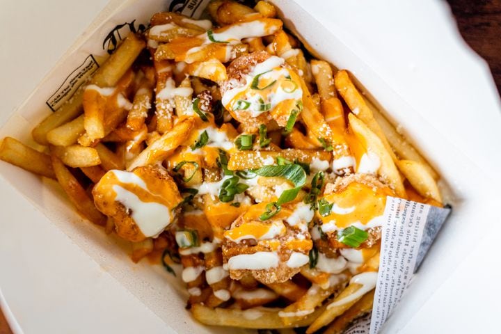 This catering operation’s food truck serves decadent french fries