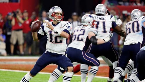 No. 1 -- Tom Brady: The Patriots quarterback set a pair of Super Bowl records while leading his team to the biggest comeback in Super Bowl history. (Bob Andres/bandres@ajc.com).