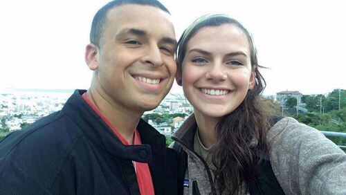 Sailor Savannah Cagle and Airman 1st Class Gabriel Antonio Fuentes-Lebron died Thursday in a motorcycle crash in Japan. (Credit: Facebook)