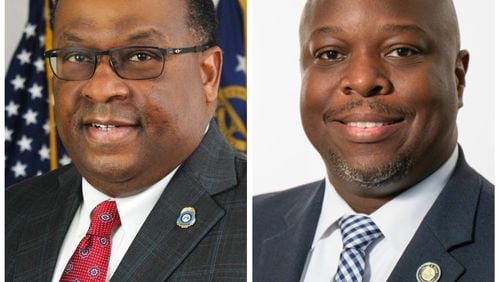 Gov. Brian Kemp announced Thursday that Department of Corrections Commissioner Timothy Ward, left, was leaving his position to serve on the state's parole board. Department of Juvenile Justice Commissioner Tyrone Oliver has been appointed to replace him. Courtesy photos.