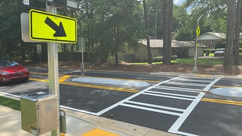 Dunwoody completes improvements on Tilly Mill Road at Andover Drive A new rapid flashing beacon and pedestrian refuge island will enhance safety and connect neighborhood streets.