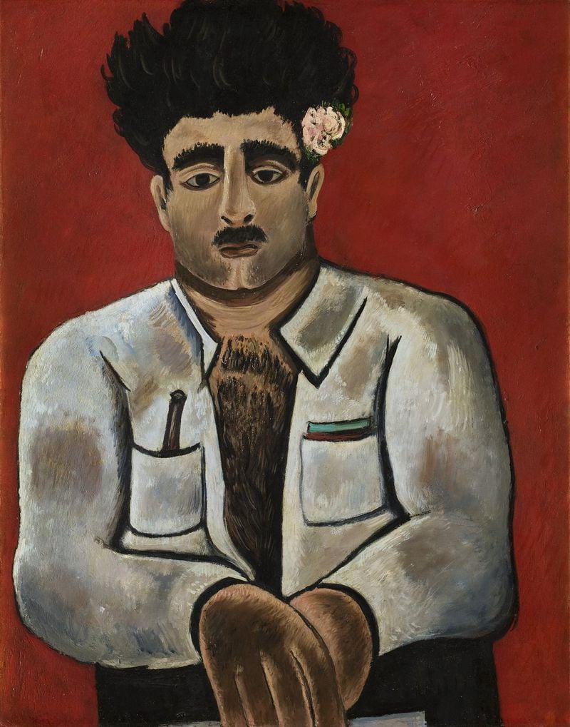Early modernists such as Marsden Hartley (whose painting “Adelard the Drowned, Master of the ‘Phantom’” is seen here) were often fascinated by art from primitive cultures, and by art from untaught artists, whom they considered “modern primitives.” CONTRIBUTED BY HIGH MUSEUM OF ART