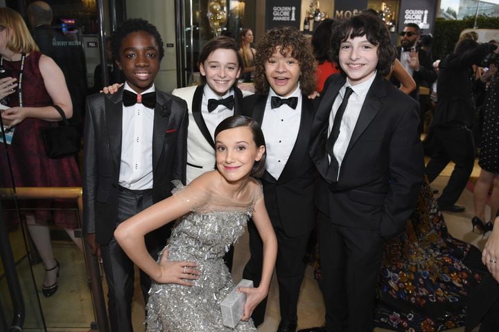 Cast of 'Stranger Things' at the 74th annual Golden Globe Awards