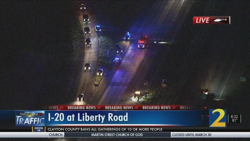 A pedestrian on I-20 was struck and killed Friday morning in Douglas County, according to the Georgia State Patrol.