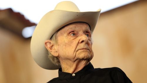 FILE JUNE 23, 2016: Pioneer of the high lonesome style of American Bluegrass music, Ralph Stanley had died at the age of 89. He was a member of the Grand Ole Opry and the Bluegrass Hall of Fame. Stanley had a career resurgence with the release of the Coen Brothers film and soundtrack O Brother, Where Art Thou? in 2000. INDIO, CA - APRIL 28: Musician Ralph Stanley performs onstage during the Stagecoach Country Music Festival held at the Empire Polo Field on April 28, 2012 in Indio, California. (Photo by Karl Walter/Getty Images for Stagecoach)