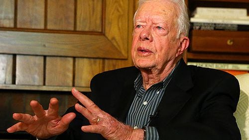 Former President Jimmy Carter. CURTIS COMPTON / CCOMPTON@AJC.COM Former President Jimmy Carter in a 2014 interview. Curtis Compton, ccompton@ajc.com