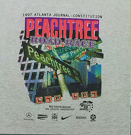 Peachtree Road Race: 1990s T-shirts