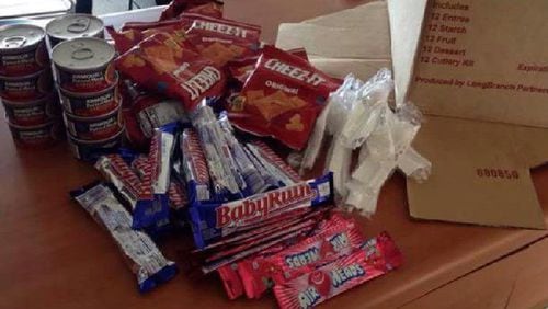 Federal contractors were paid to put candy, Cheez-Its and barbecue-flavored potted meat on the menu for certain families who need food.