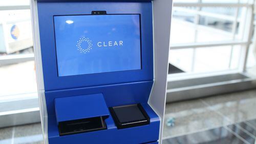 The Clear kiosks lets passengers at Los Angeles International Airport verify their identity with a fingerprint and an iris scan. The services charges a membership fee of $179 per year. (Clear)