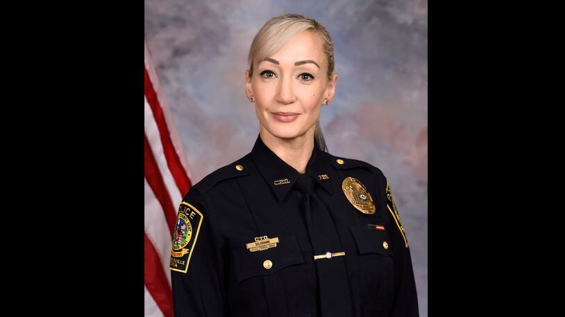 Capt. Tawnya Gilovanni is the first woman to be named captain in the Lawrenceville Police Department.