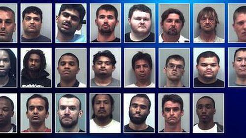 These men are accused of pretending to be teenagers online to lure minors and have sex with them in exchange for money. (Credit: Channel 2 Action News)