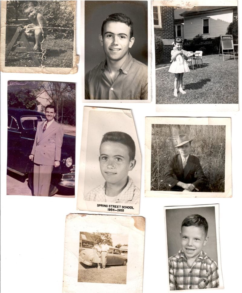 Various photos inside Floy Porter Culbreth's wallet that she left behind at the Plaza Theatre in Atlanta in September, 1958 and found 65 years later and given back to her family. The photos include someone nobody alive can identify in the bottom right hand corner. CHRIS ESCOBAR