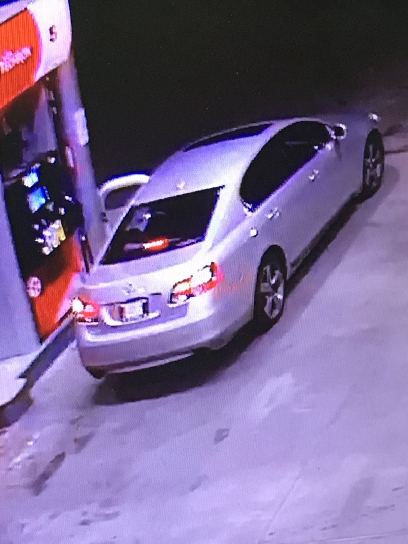 Police are searching for a young man in connection with the kidnapping of a 3-year-old girl from a Coweta County gas station. He was seen arriving at the gas station on Raymond Hill Road in a silver sedan, according to authorities. (Photo: Coweta County Sheriff’s Office)
