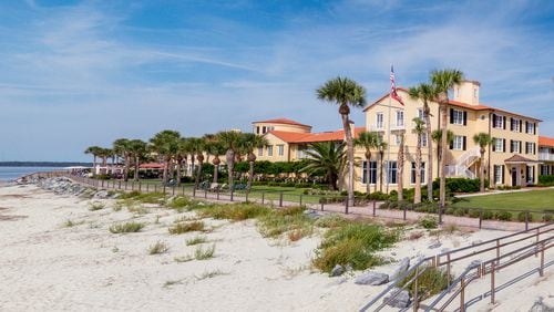 The King and Prince Golf Resort on St. Simons Island is operating about 90% capacity this summer. Contributed by the King and Prince Golf Resort


Historic Entrance and the Atlantic Court.  The King and Prince Beach & Golf Resort, 201 Arnold Road, St. Simons Island, GA  31522.