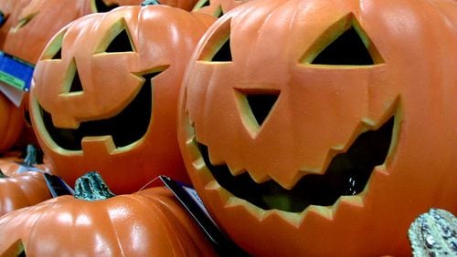 Some home goods stores sell Styrofoam pumpkins that can be carved. Some come pre-carved and have electric lightbulbs installed. The drawback with the artificial squash: They’re flammable, somewhat of a drawback for a jack-o’-lantern. FILE PHOT