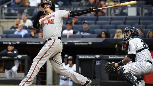 Former Georgia Tech standout Matt Wieters made four All-Star teams in the past six seasons for Baltimore, and had three seasons with 22 or more home runs. He’s a free agent now, represented by Scott Boras. (AP photo)