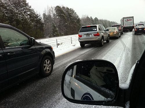 Atlanta weather: Snowy roads