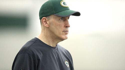 Offensive coordinator Joe Philbin watches Green Bay Packers rookie camp Friday, May 4, 2018, at the Don Hutson Center. He was named the interim head coach on Monday to replace the fired Mike McCarthy.