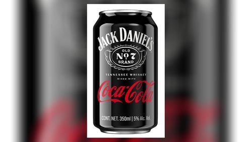 Jack Daniel’s & Coca-Cola, inspired by the classic bar cocktail, will be made with Jack Daniel’s Tennessee Whiskey and Coca-Cola. (prototype can, Courtesy of Brown-Forman Corporation/The Coca-Cola Company)