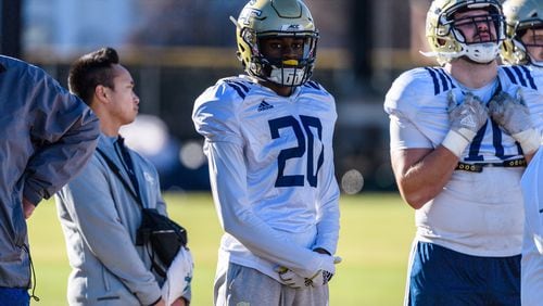 Georgia Tech wide receiver Tija'i Whatley (No. 20) has been placed on medical scholarship, ending his playing career with the Yellow Jackets. (Danny Karnik/Georgia Tech Athletics)