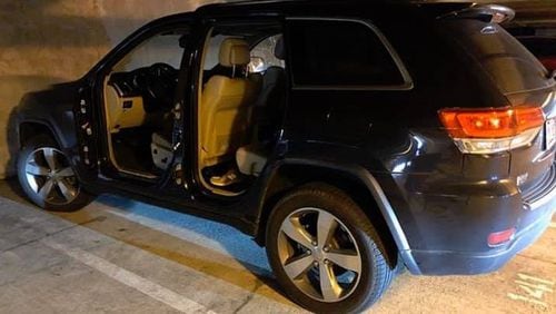 Thieves didn't merely break in to this vehicle. They actually removed the doors.