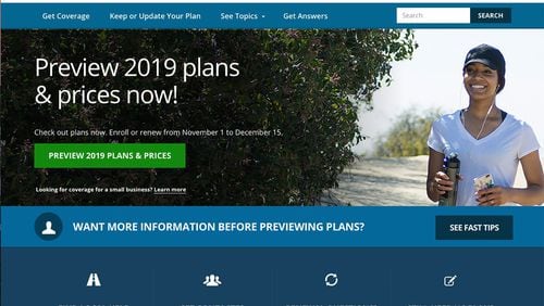 Healthcare.gov, the ACA website homepage for 2019 enrollment. Before plans go on the market Thursday, people can browse plans and prices available to them.