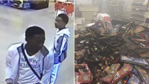 Police are searching for two teens accused of setting off fireworks inside a Publix in southwest Atlanta. (Credit: Channel 2 Action News)