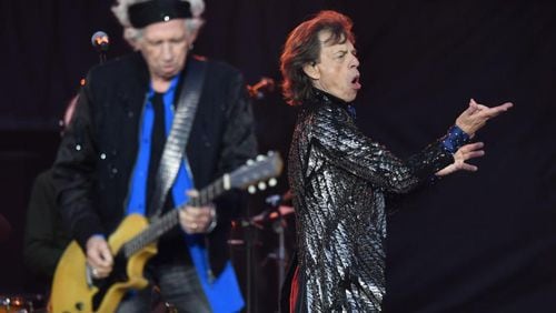 MIck Jagger, right, Keith Richards and the Rolling Stones will be crossing the United States beginning in April for a 13-date stadium tour.