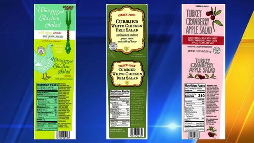 Green Cuisine recalled chicken products in salads sold at Trader Joe's. (Photo: KIRO7.com)