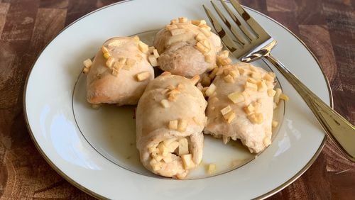 Apples and honey transform weeknight chicken breasts into a festive meal. CONTRIBUTED BY KELLIE HYNES