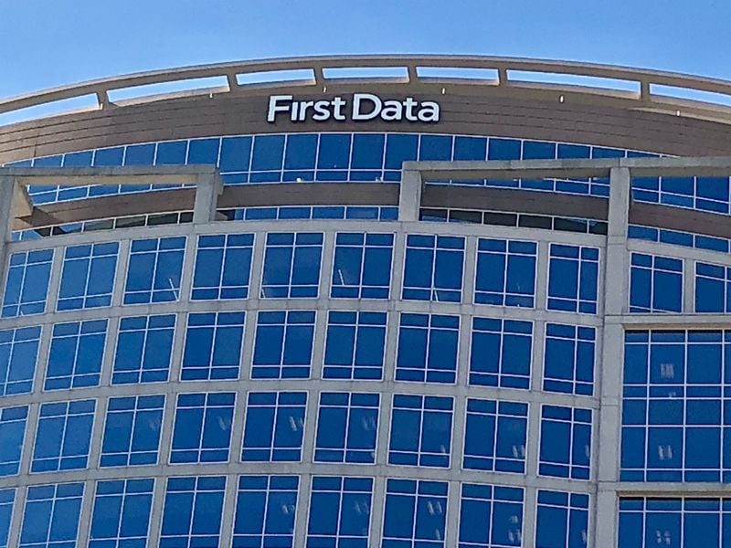 The headquarters of financial technology company First Data in Sandy Springs. Wisconsin-based Fiserv announced plans to acquire First Data in a $22 billion deal to combine Fortune 500 companies. J. SCOTT TRUBEY/STRUBEY@AJC.COM.