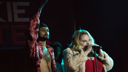 Siddharth Dhananjay and Danielle Macdonald star in the film “Patti Cake$.” Contributed by Jeong Park/Twentieth Century Fox