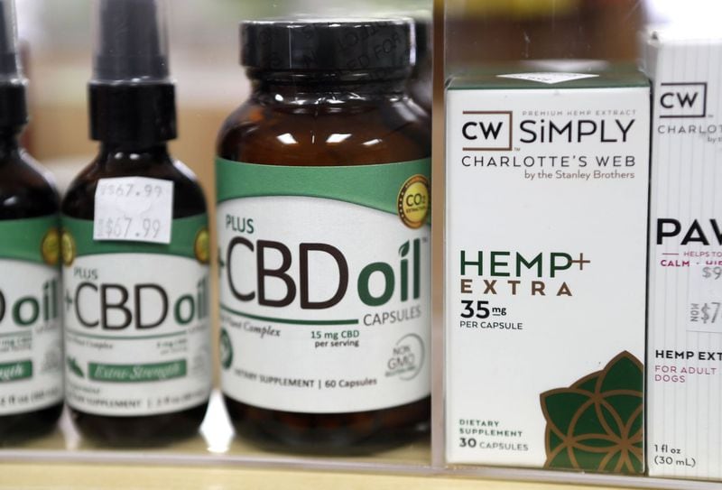 Discount Nutrition in Atlanta sells a type of cannabidiol made from hemp that contains trace amounts of THC. Across Georgia, stores are selling cannabis oil to the public, while registered medical marijuana patients can’t legally buy the product with higher amounts of THC. BOB ANDRES /BANDRES@AJC.COM
