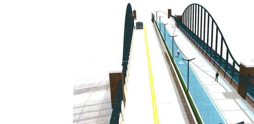 Bus and pedestrian lanes for Braves bridge
