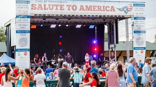 Kennesaw's Salute to America will include live music, a Kid's Parade, food vendors and fireworks on July 3. (Courtesy of Kennesaw)