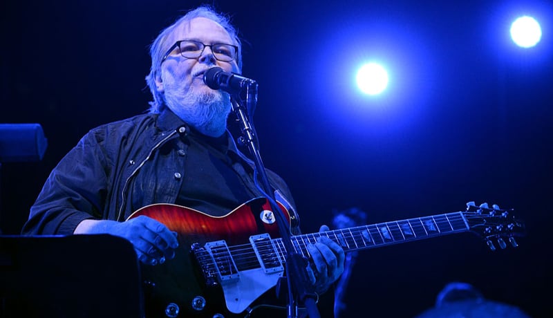 Musician Walter Becker of Steely Dan performs onstage during day 1 of the 2015 Coachella Valley Music & Arts Festival (Weekend 1) at the Empire Polo Club on April 10, 2015 in Indio, California. 