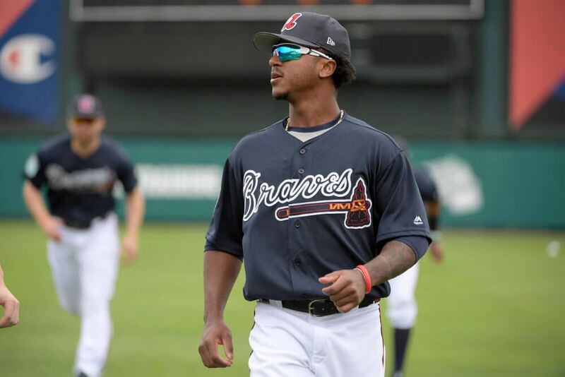  Ozzie Albies had a walk in three plate appearances in his major league debut Tuesday, and manager Brian Snitker said he would be the primary second baseman going forward. (AP file photo)