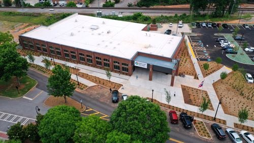 The new library branch in Duluth mimics the appearance of warehouses built in the 1800s. It serves as nod to a former cricket box factory that once resided on Main Street. (Courtesy City of Duluth)